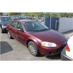 2002 RED CHRYSLER SEBRING LX 4DR SEDAN