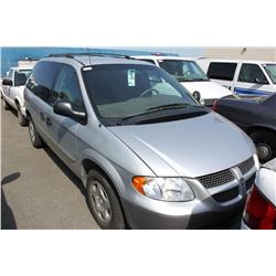 2001 GREY DODGE CARAVAN SE PASSENGER VAN