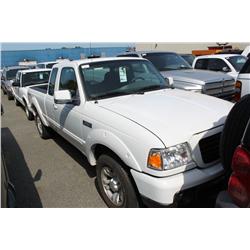 2008 WHITE FORD RANGER SPORT 2DR PICK UP