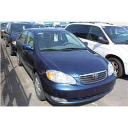 2006 BLUE TOYOTA COROLLA LE 4DR SEDAN