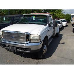 2000 WHITE FORD F-450 XLT SUPERDUTY TOW TRUCK