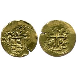 Mexico City, Mexico, cob 4 escudos, Philip V, (17)13(J), from the 1715 Fleet.