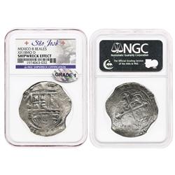 Mexico City, Mexico, cob 8 reales, (16)18D, Grade 1, housed in promotional wooden presentation box.