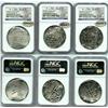 Image 1 : Lot of 3 Mexico City, Mexico, cob 8 reales, Philip III, assayer D, Grade 1.