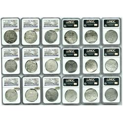 Lot of 9 Mexico City, Mexico, cob 8 reales, Philip III, assayer D, Grade 2.