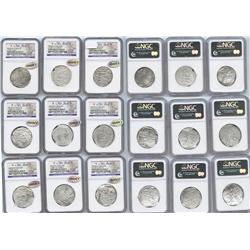 Lot of 9 Mexico City, Mexico, cob 4 reales, Philip II or III, assayers F, D or not visible, Grade 2.