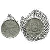 Image 1 : Mexico City, Mexico, pillar 8 reales, Philip V, 1740/30MF, in sterling silver bezel with silver chai