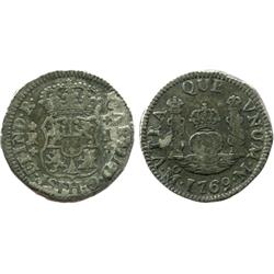 Mexico City, Mexico, pillar 1 real, Charles III, 1769M.