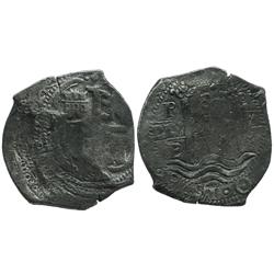 Potosi, Bolivia, cob 8 reales, 1676E.