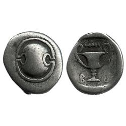 BOEOTIA, Thebes, Federal Coinage, AR hemidrachm, 395-340 BC.