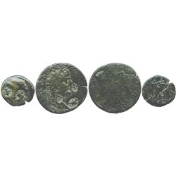 Lot of 2 ancient bronzes (Roman Empire, Greek imperial, Septimius Severus, 193-211 AD, Hadrianopolis