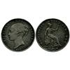 Image 1 : London, England, white-metal pattern(?) of an 1851 Victorian penny, very rare.
