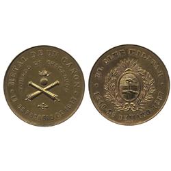 Argentina, bronze medal, 1897, Battle of Chacobuco (1817), made from a cannon from that battle.
