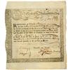 Image 1 : Massachusetts Bay Treasury loan certificate, dated December 1, 1777, in the amount of 135 pounds, 13