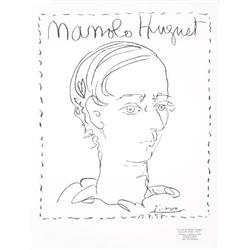 Picasso Portrait de Manolo Huguet Lithograph