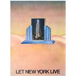 Folon Let New York Live Poster