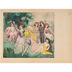 Laurencin Le Dejeuner Sur L'Herbe Lithograph
