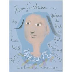 1955 Cocteau Galerie du Pont Mourlot Litho
