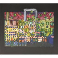 Hundertwasser House in Vienna Poster