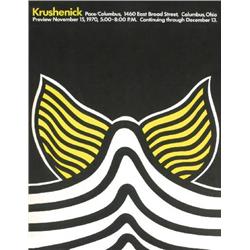1970 Krushenick Pace/Columbus Lithograph