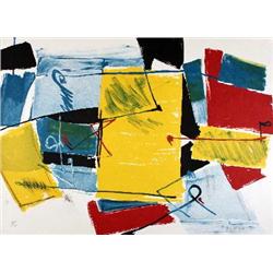 Signed Green Untitled VII Lithograph