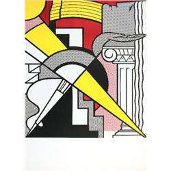 1967 Lichtenstein Arrow and Column Lithograph