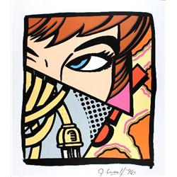 Signed 1996 Crash Girl Sculpture