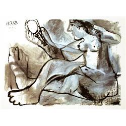 Picasso Model with Mirror Poster