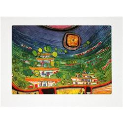 Hundertwasser Hanging Houses Mixed Media