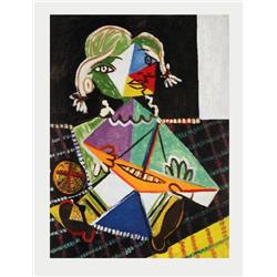 Picasso Maya with Sail Boat Poster