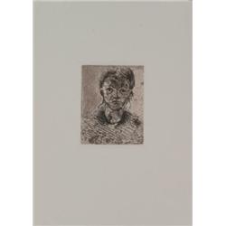 1873 Cezanne Tete de Jeune Fille Etching