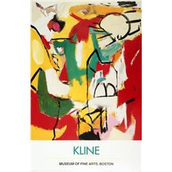 1988 Kline Black on Green, Red and Yellow Poster