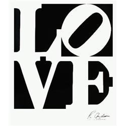 1997 Indiana LOVE Black and White Serigraph