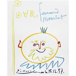 1957 Picasso Pour Fernand Mourlot Lithograph