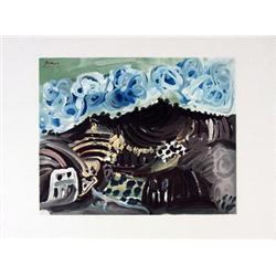 1980 Picasso Vue Depuis L'Atelier Mourlot Litho