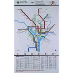 Washington DC Subway System Map Serigraph
