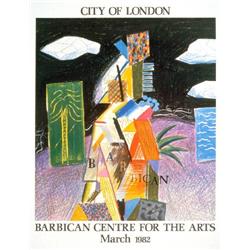 1982 Hockney Detail From Cubistic Bar Lithograph