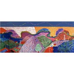 Hockney Mulholland Drive Road to the Studio Poster