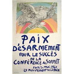 1960 Picasso Paix Disarmement Mourlot Lithograph