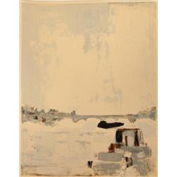 1963 Muhl Le Pont D'Iena Mourlot Lithograph