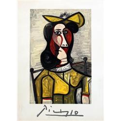 Picasso Femme assise au Chapeau Lithograph