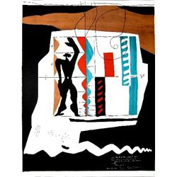1956 Le Corbusier Modulor Mourlot Lithograph