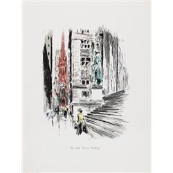 Haymson New York Treasury Building Lithograph