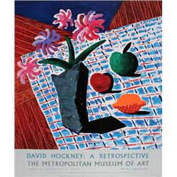 1988 Hockney Still Life with Flowers Poster