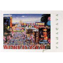 Signed Yamagata World Gym Offset Lithograph