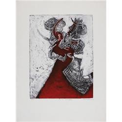 Signed 1968 Royce Danse Macabre Etching