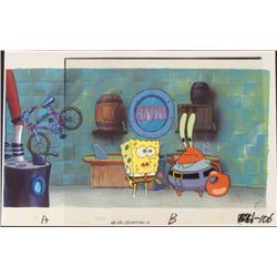 Production Background SpongeBob Cel Bike Pot Original