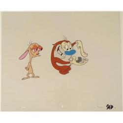 Paper Clip Ren And Stimpy Original Animation Art Cel