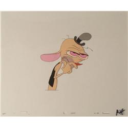 Original Animation Thinking Hobo Ren And Stimpy Cel Art