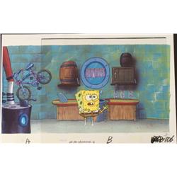 SpongeBob Confused Original Cel Production Background